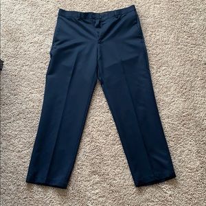 Navy dress pants.
